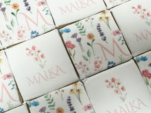 Load image into Gallery viewer, Watercolor Floral Background + Initial Cookies
