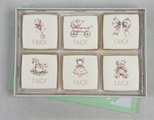 Load image into Gallery viewer, Whimsical Vintage Baby Cookies Gift Box - White 6
